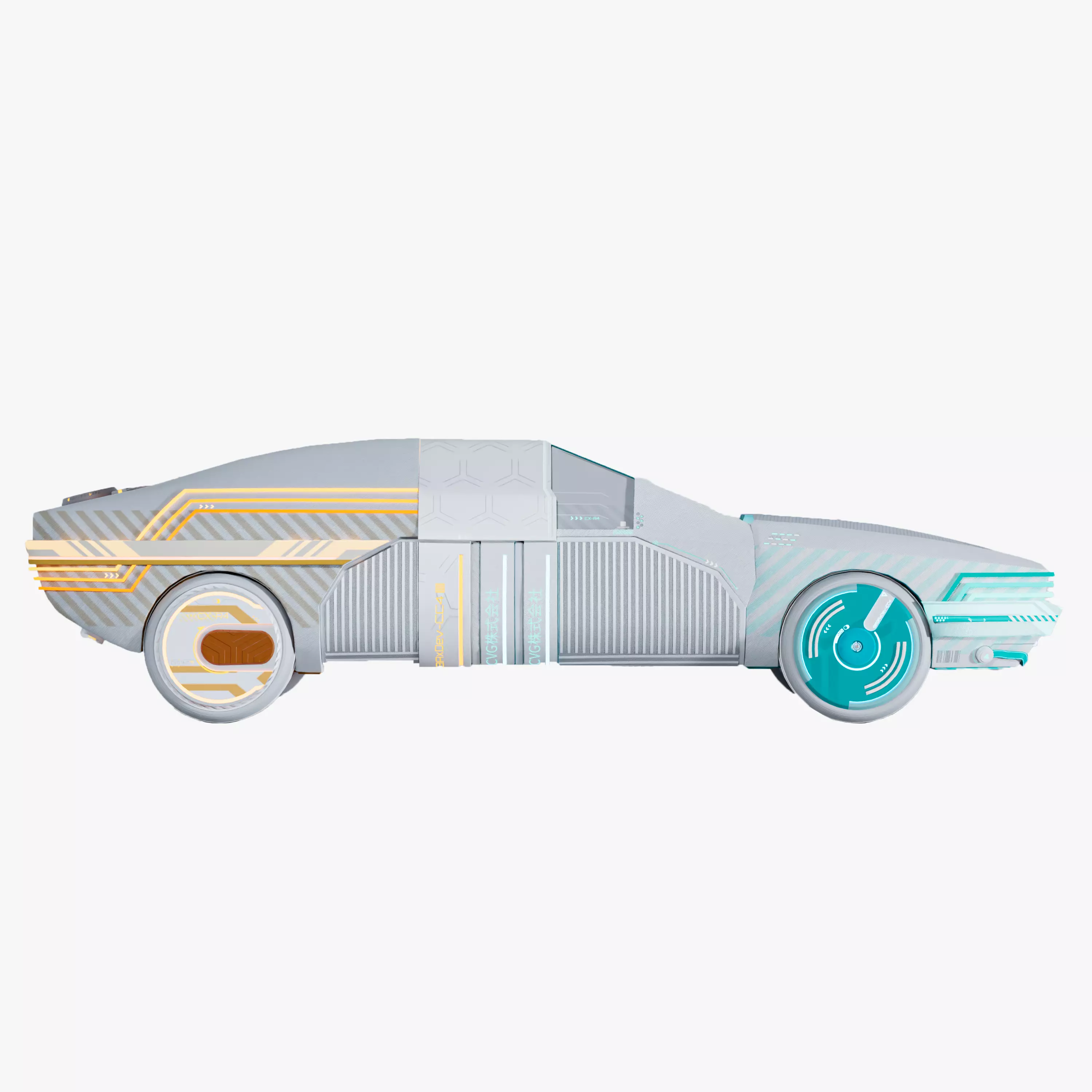 Sci-fi concept car 3D model