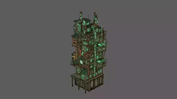 Stylized Steampunk Tower House