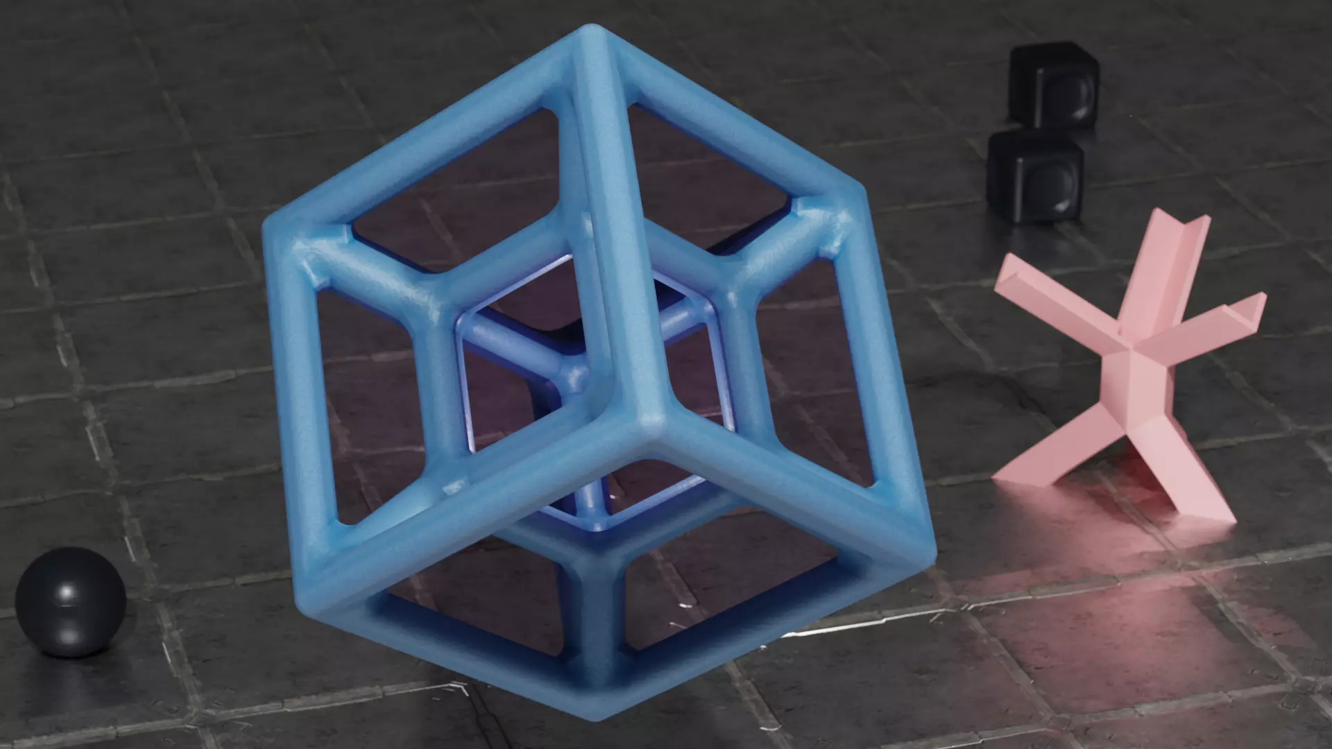 Tesseract Hypercube Print-Ready STL 3D print model