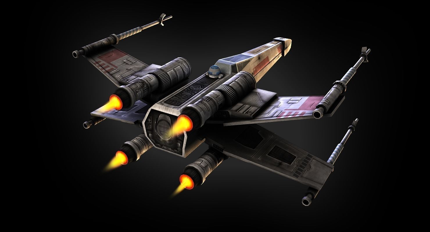 X-Wing Fighter Low-poly 3D model_7