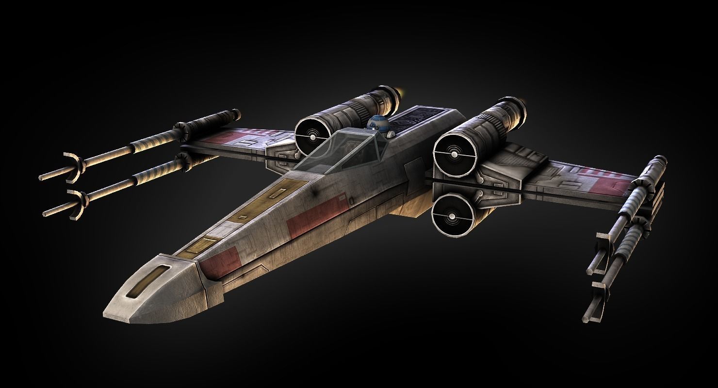 X-Wing Fighter Low-poly 3D model_0