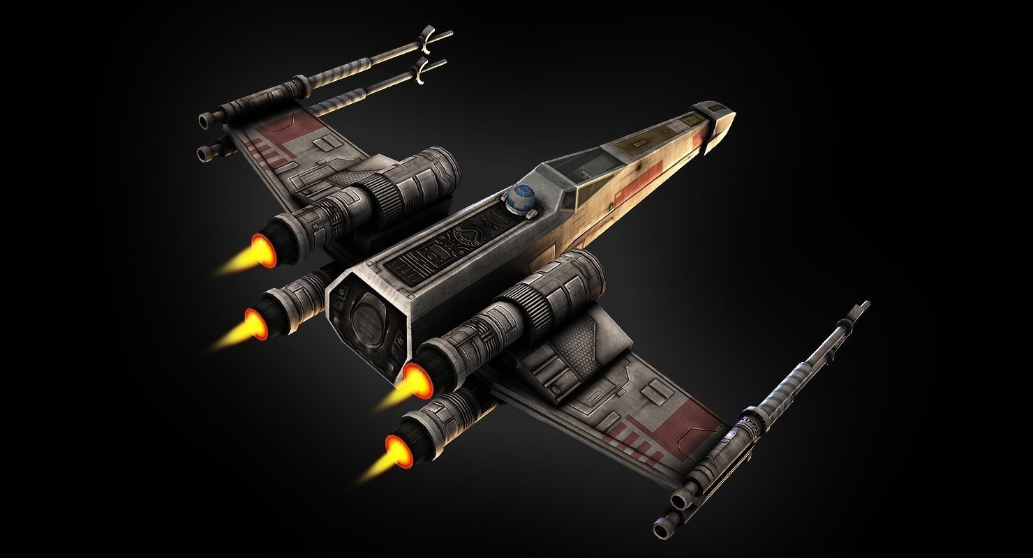 X-Wing Fighter Low-poly 3D model_2