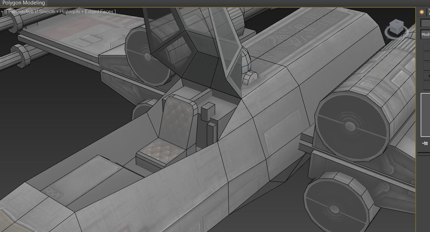 X-Wing Fighter Low-poly 3D model_13