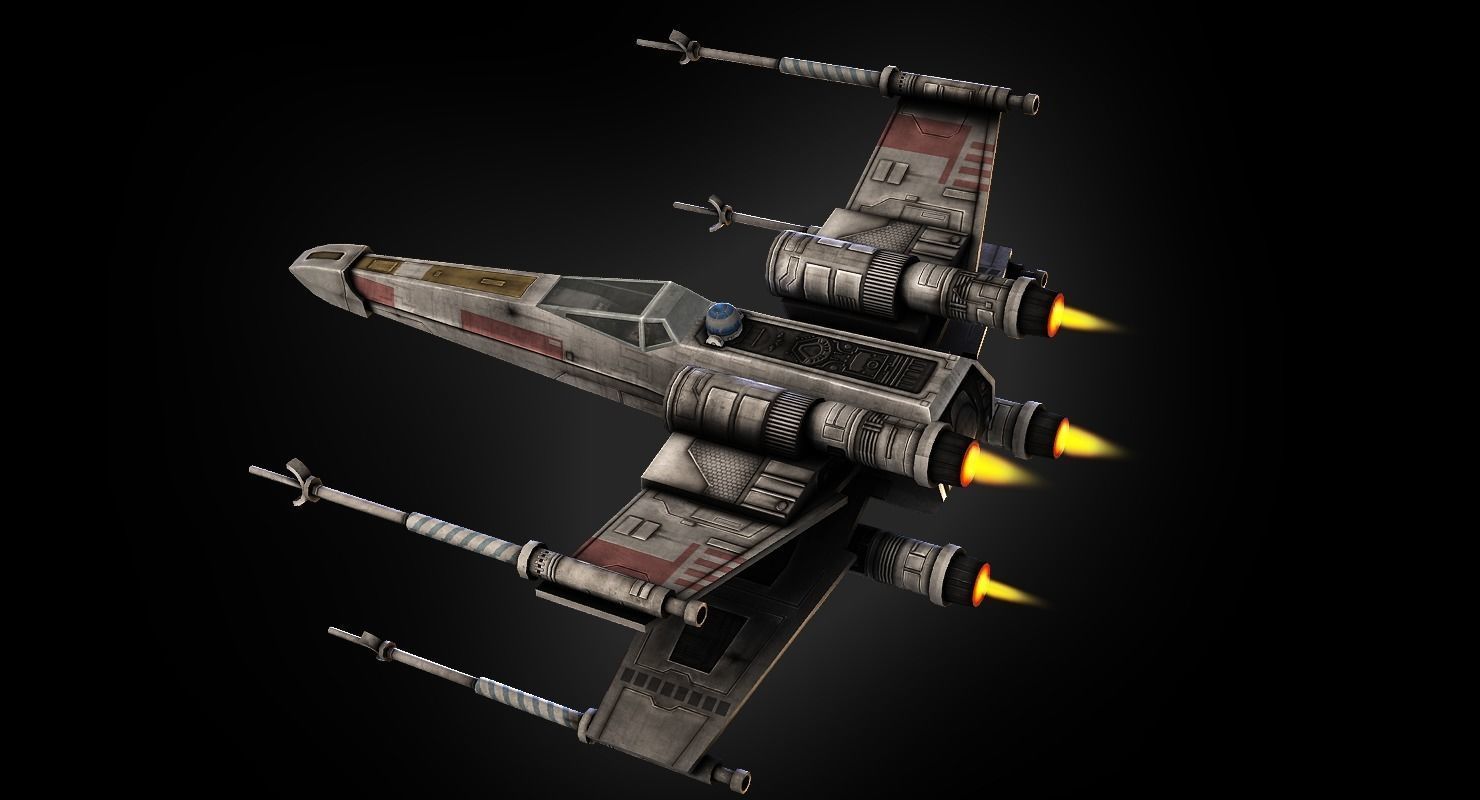 X-Wing Fighter Low-poly 3D model_6