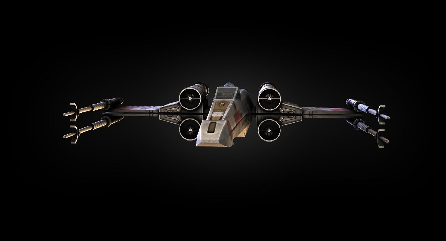 X-Wing Fighter Low-poly 3D model_5
