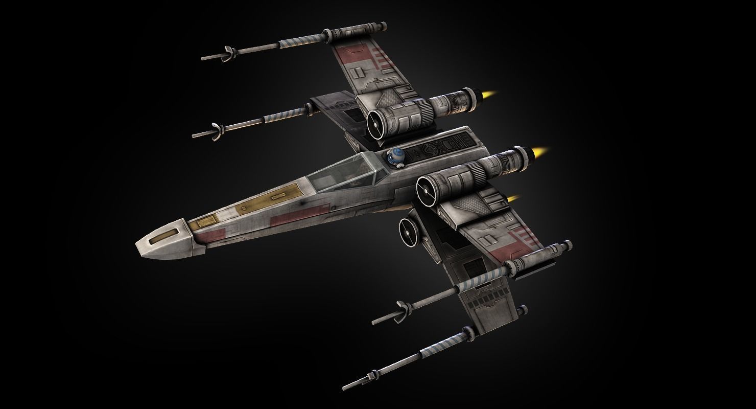 X-Wing Fighter Low-poly 3D model_3