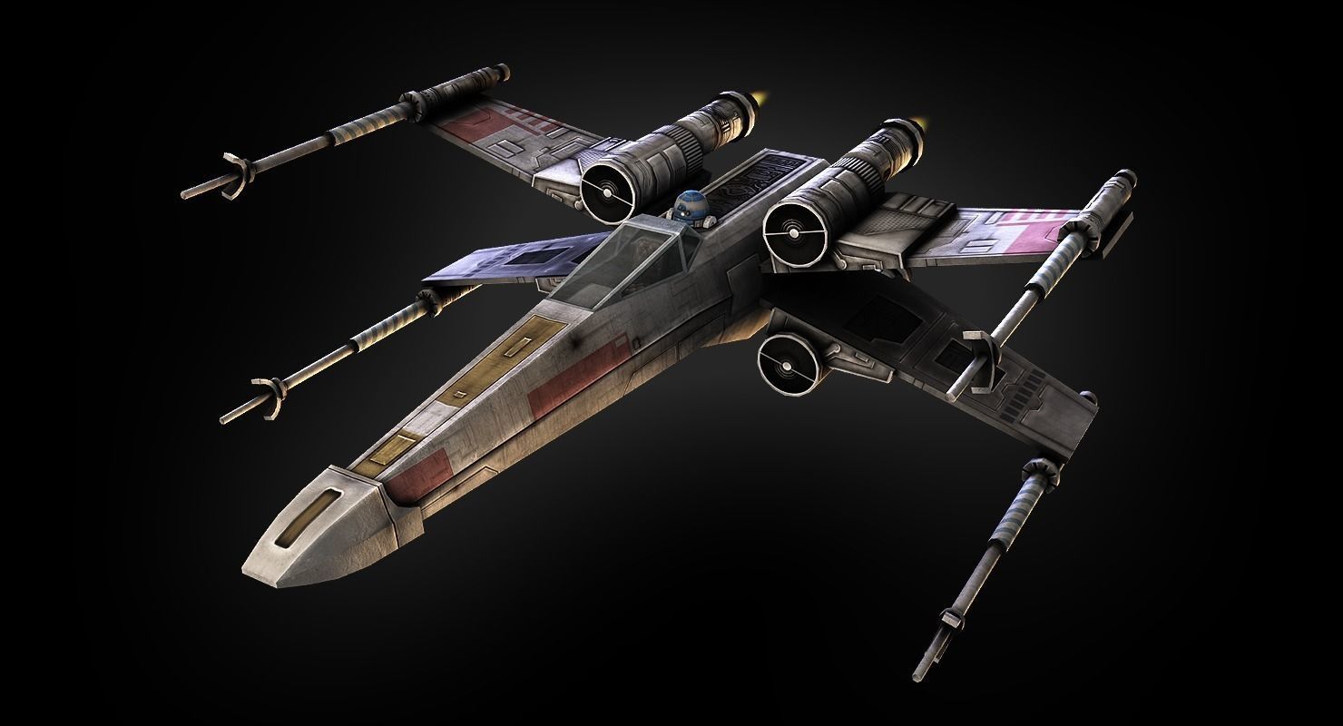 X-Wing Fighter Low-poly 3D model_1