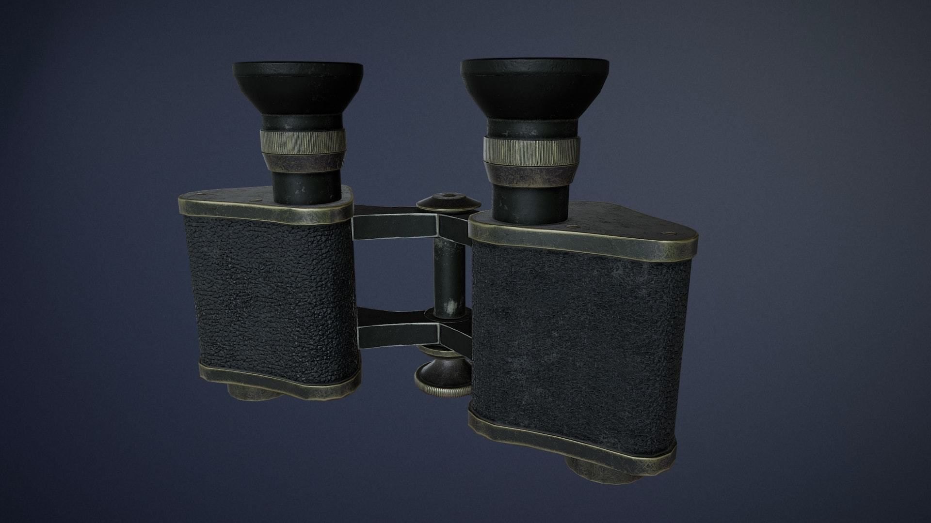 WW1 German Goerz Binoculars asset Free low-poly 3D model_2