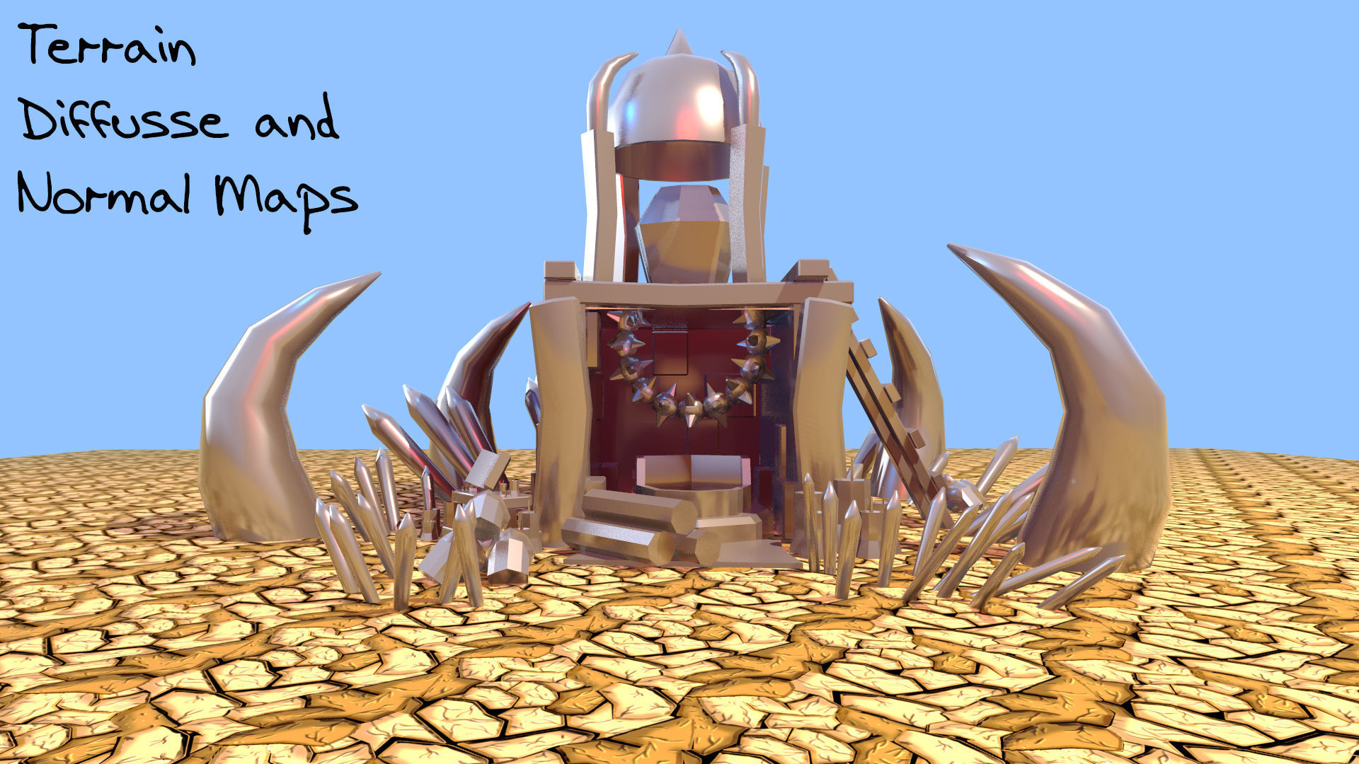 Stylized Orc Town - Vudoo Building Low-poly 3D model_6