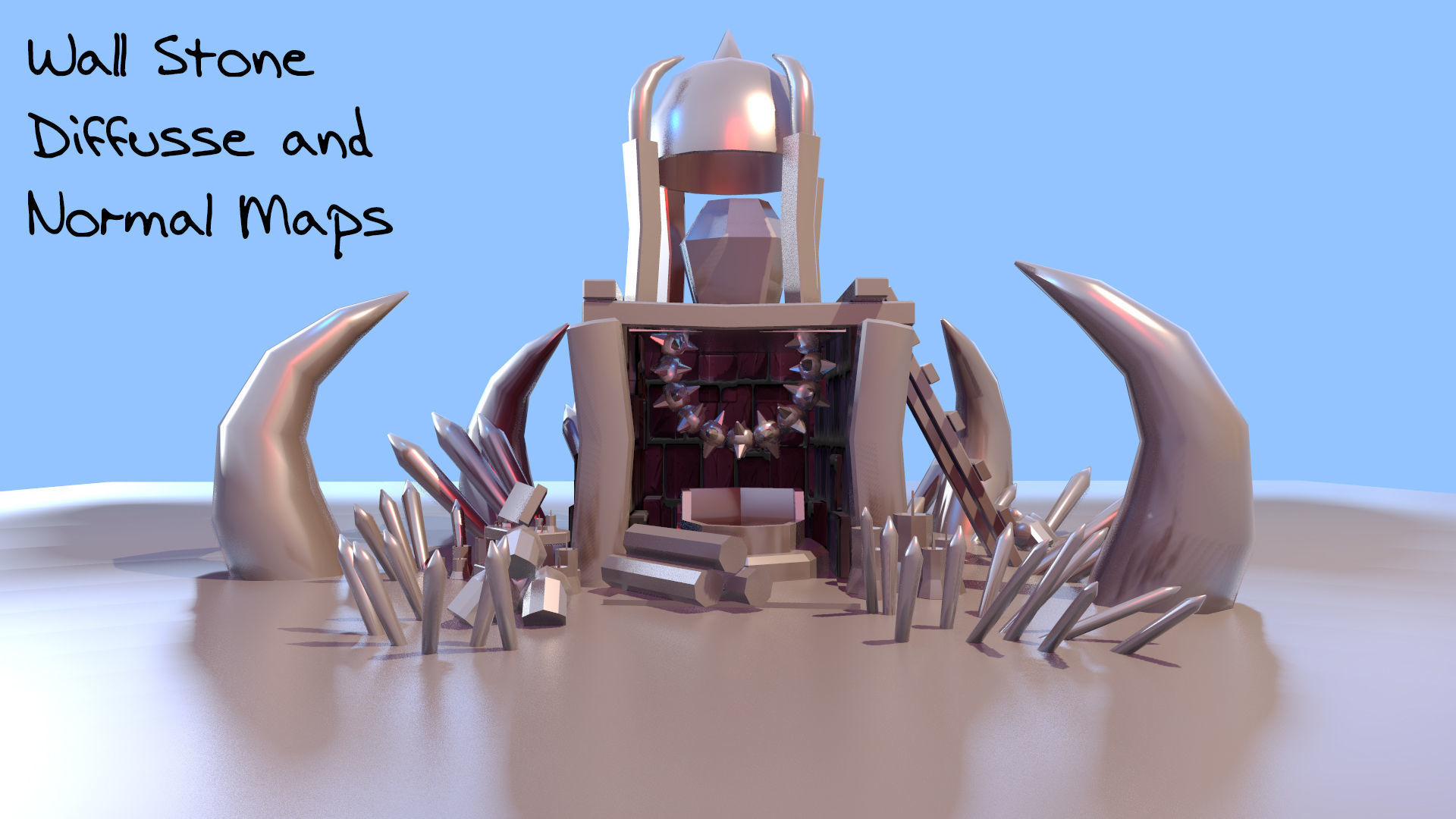 Stylized Orc Town - Vudoo Building Low-poly 3D model_8