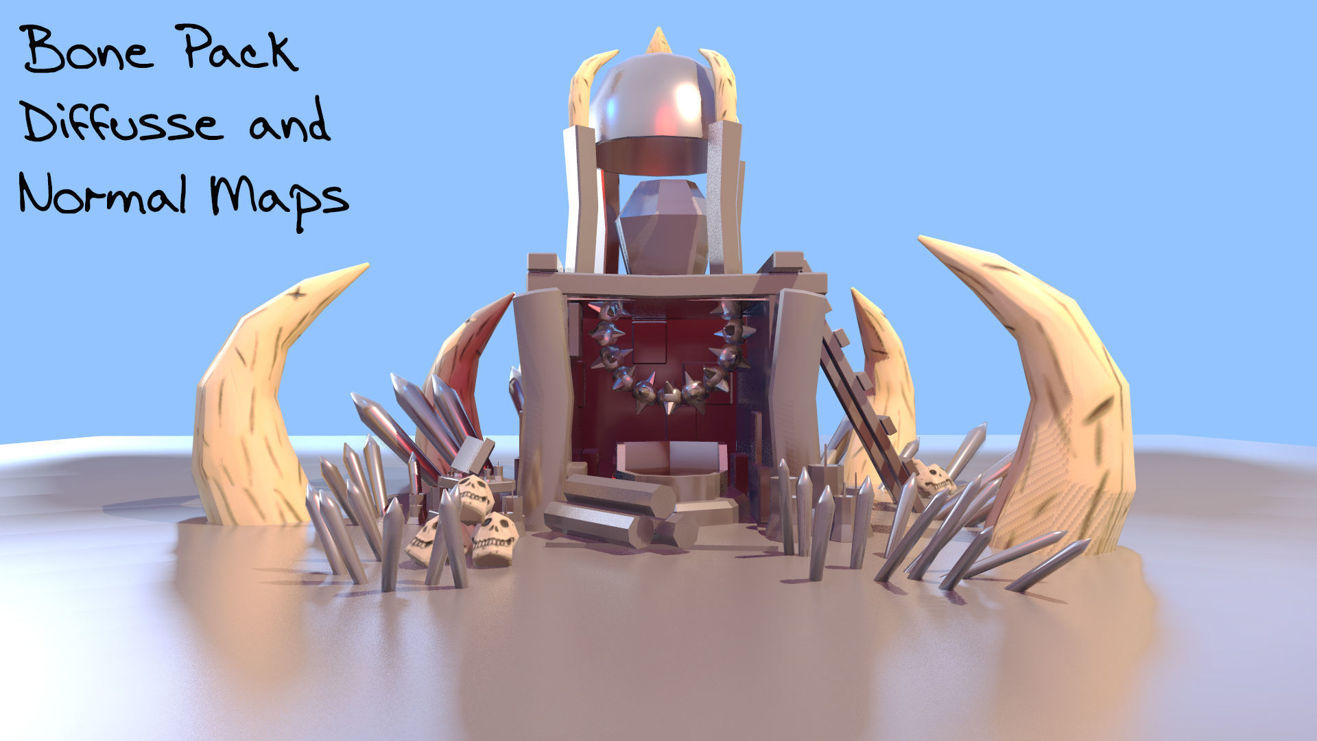 Stylized Orc Town - Vudoo Building Low-poly 3D model_9