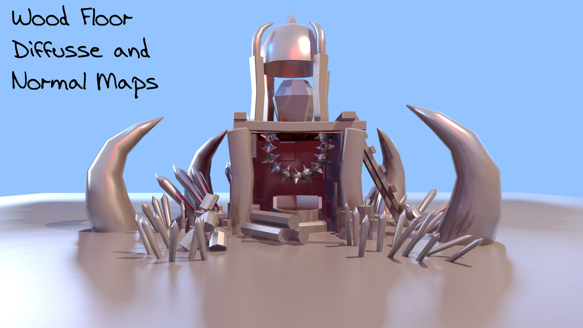 Stylized Orc Town - Vudoo Building Low-poly 3D model_11