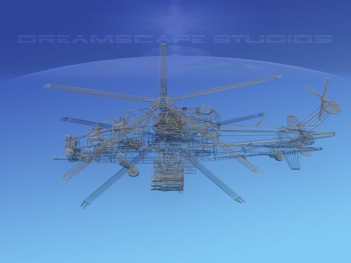 WZ-10 Attack Helicopter V01 Low-poly 3D model_16