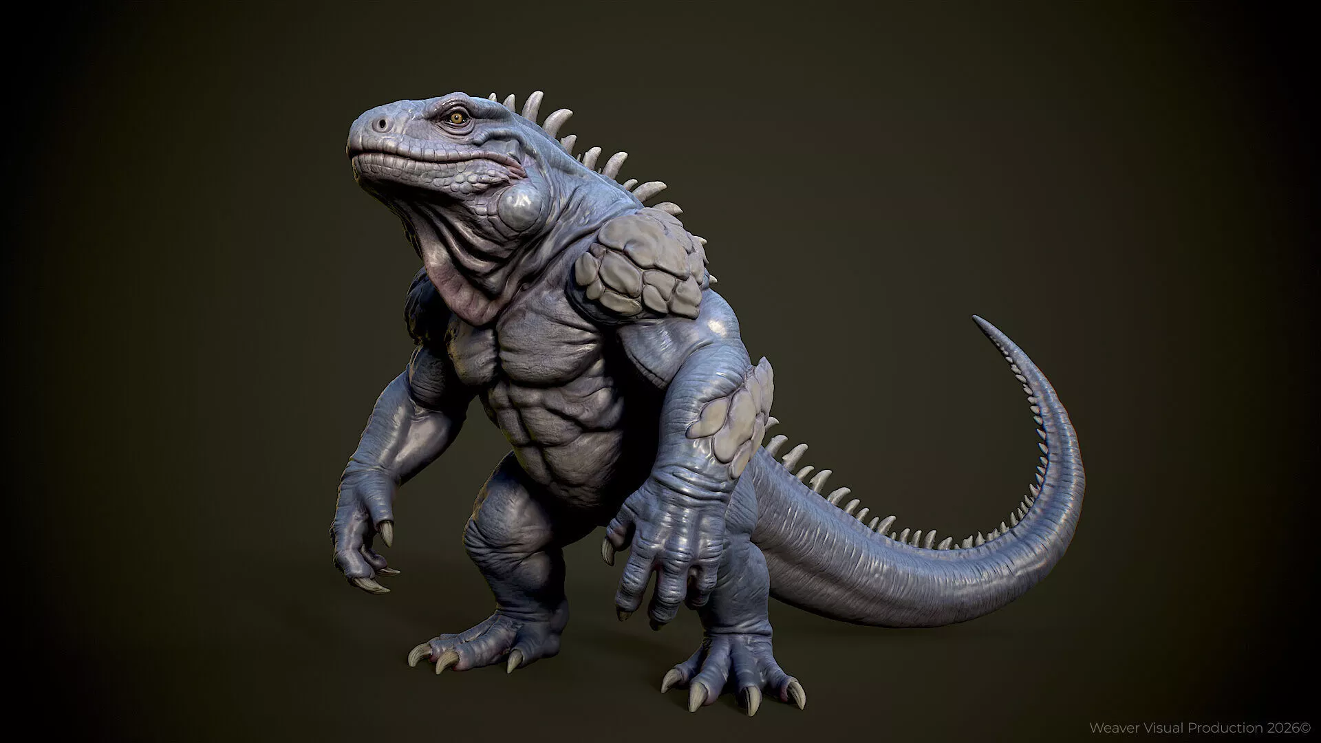 Mutant Reptiloids Vol 1 - Brawler Iguana Brute 3D model