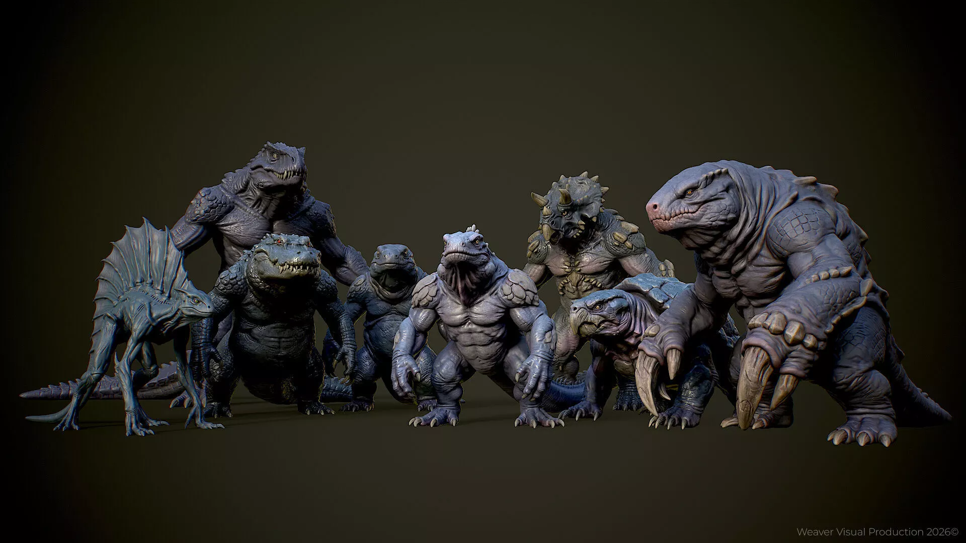 Mutant Reptiloids - Complete package - Vol 1 3D model