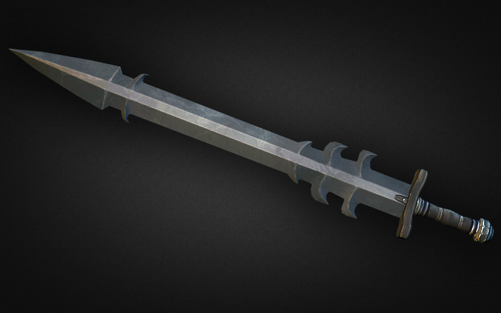 Fantasy Weapon Collection Low-poly 3D model_16