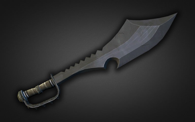 Fantasy Weapon Collection Low-poly 3D model_11