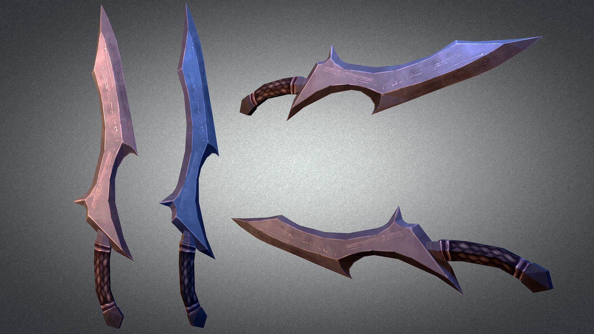 Fantasy Weapon Collection Low-poly 3D model_28