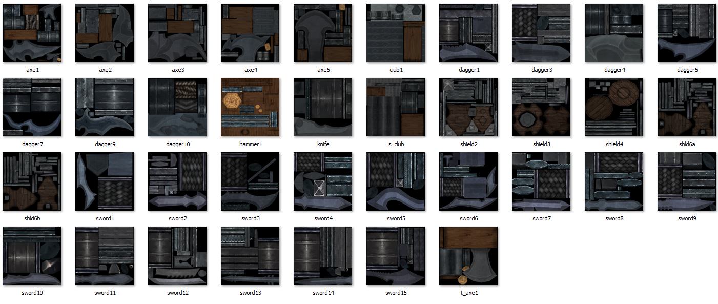 Fantasy Weapon Collection Low-poly 3D model_29