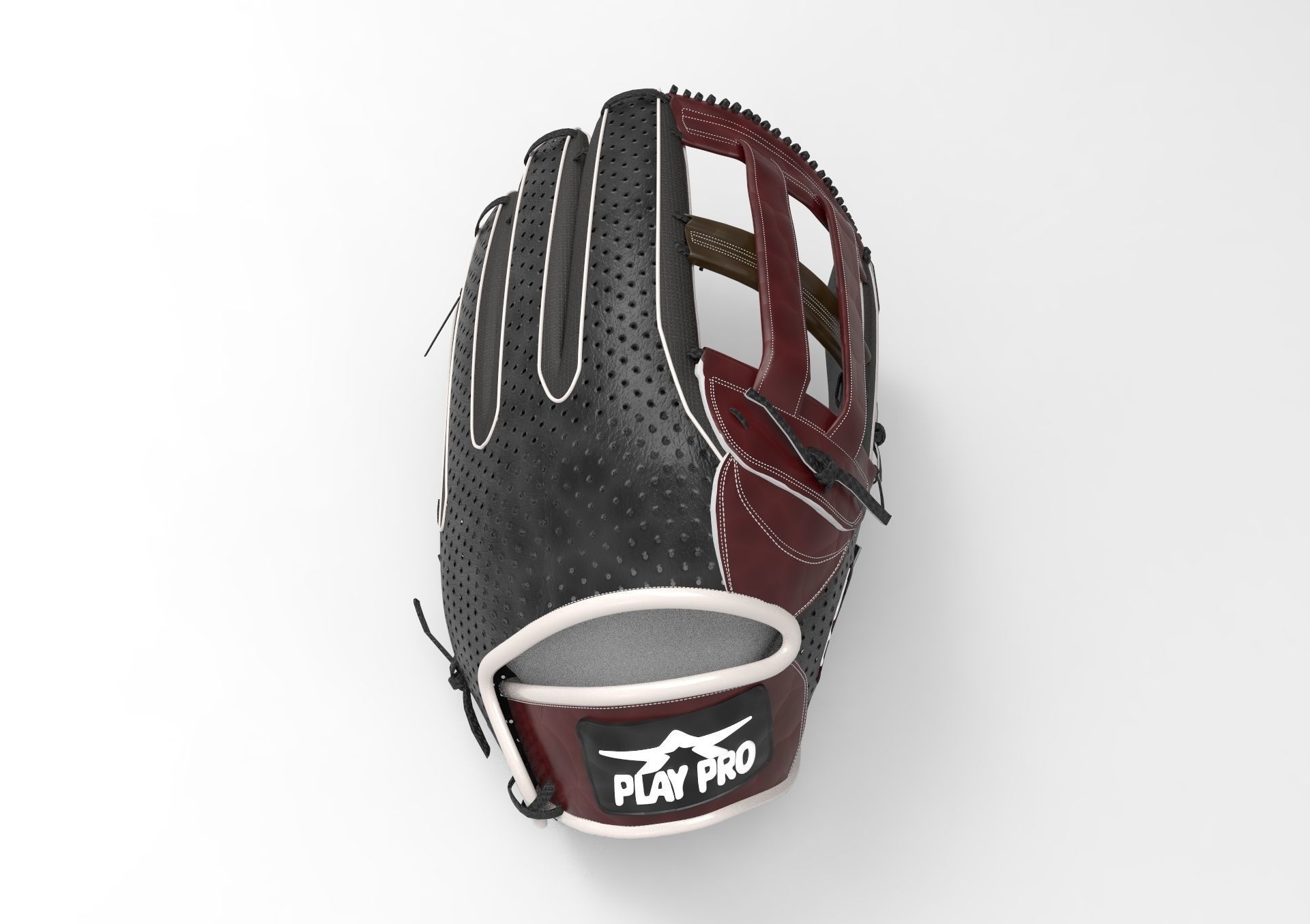 Baseball Glove Custom 3D model_4