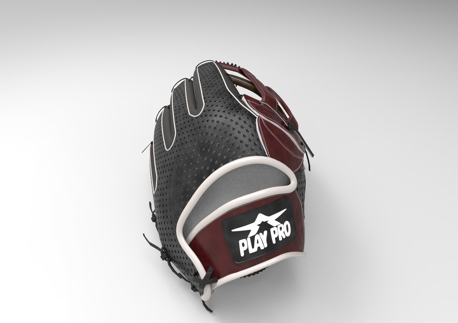 Baseball Glove Custom 3D model_5