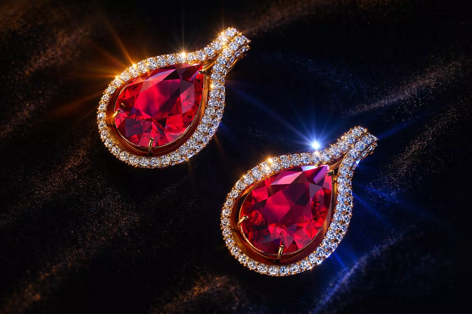 Vivid Halo Pear Drops Jewelry 3D model - for Her 3D print model