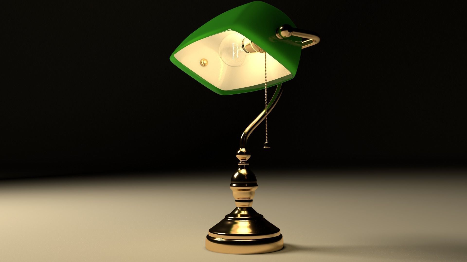Bank lamp 3D model_1