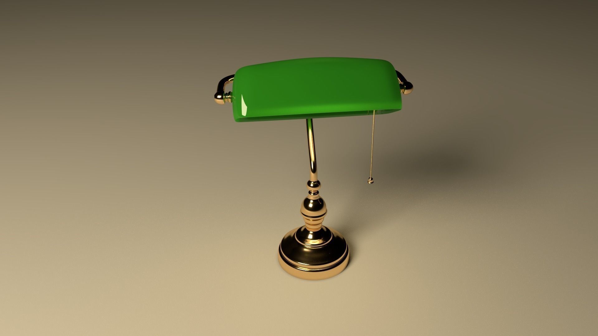 Bank lamp 3D model_2