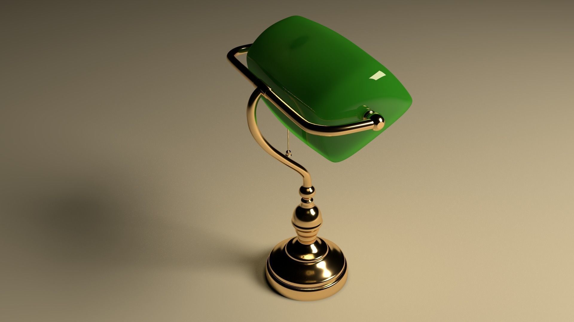 Bank lamp 3D model_3