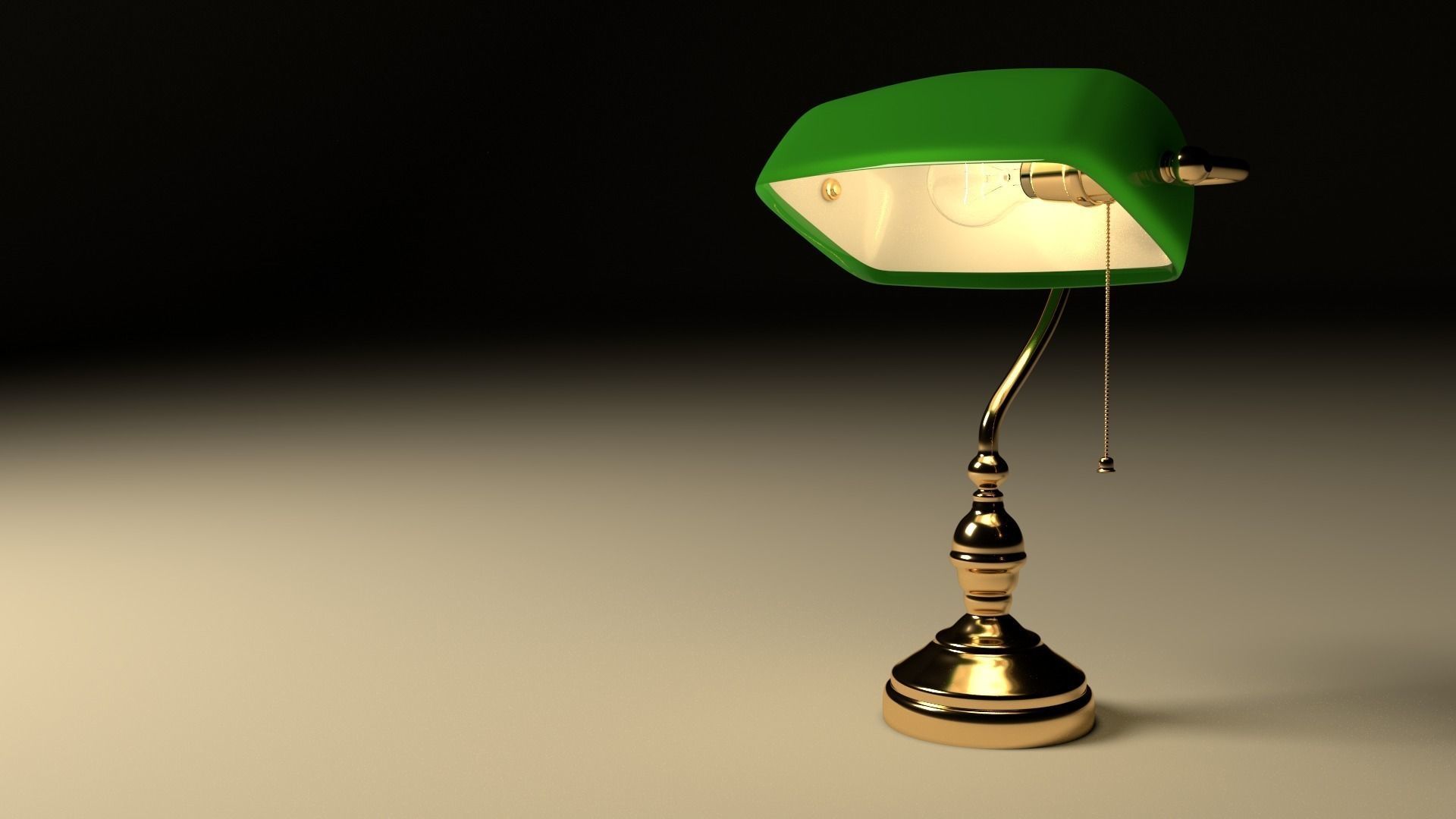 Bank lamp 3D model_0