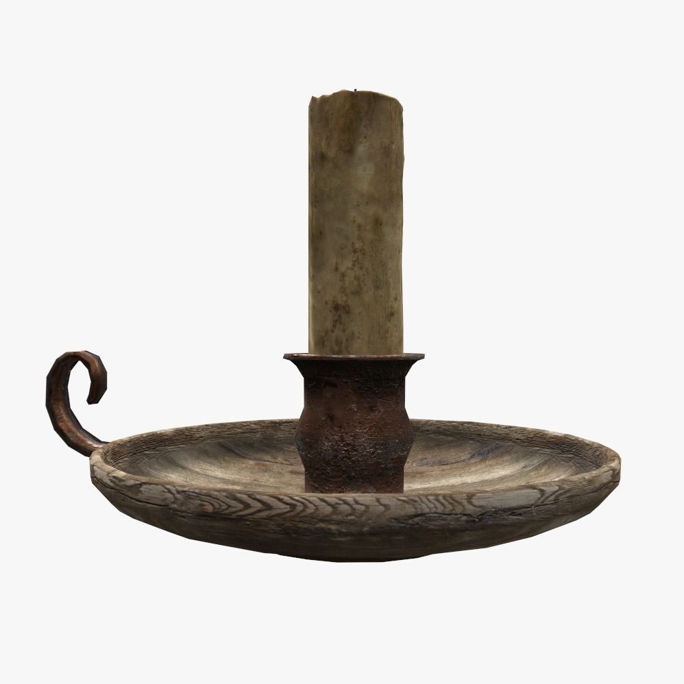 Candle Holder Low-poly 3D model_2