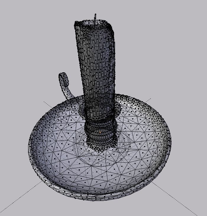 Candle Holder Low-poly 3D model_6