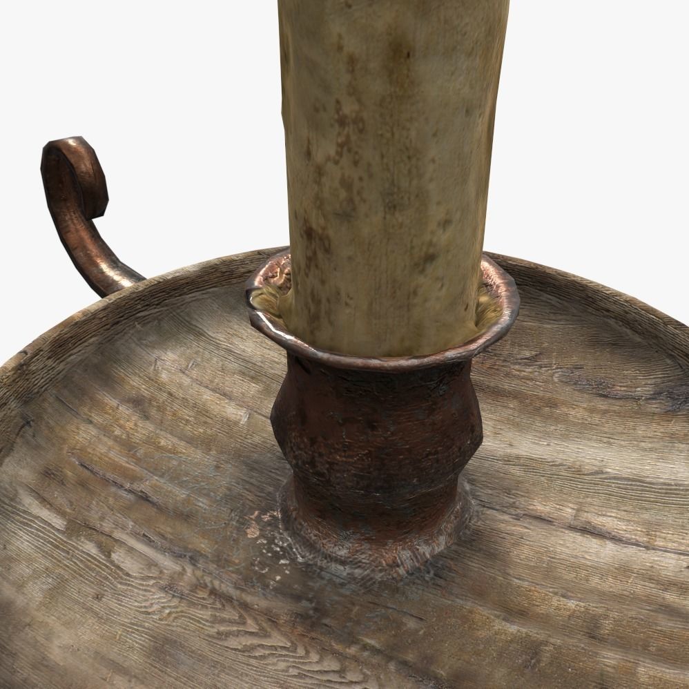 Candle Holder Low-poly 3D model_4