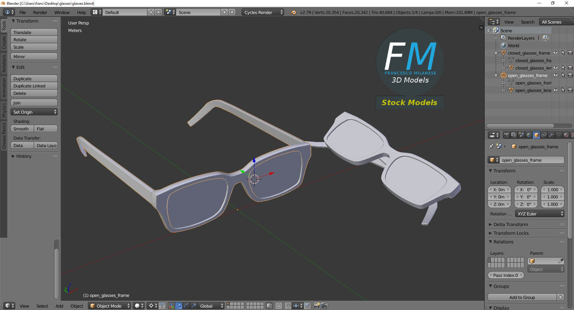 Glasses 3D model_9