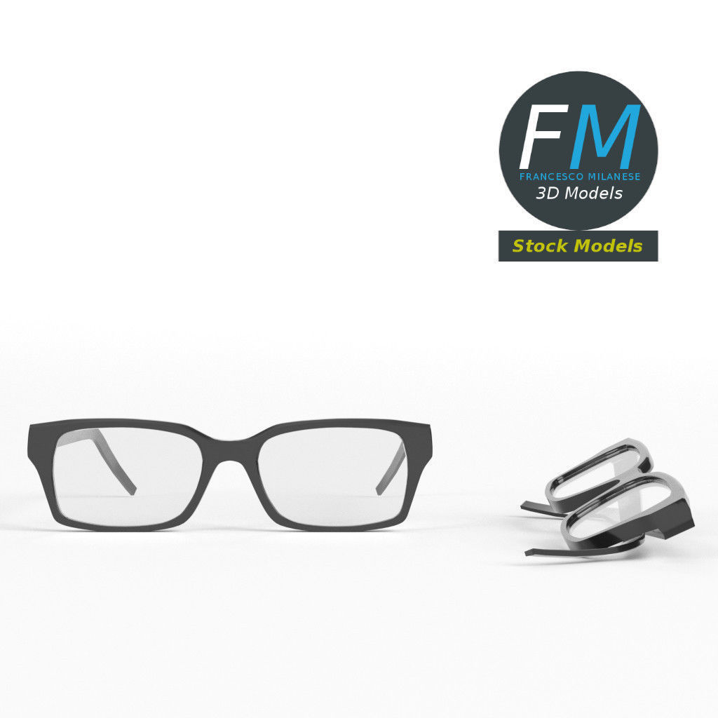 Glasses 3D model_3
