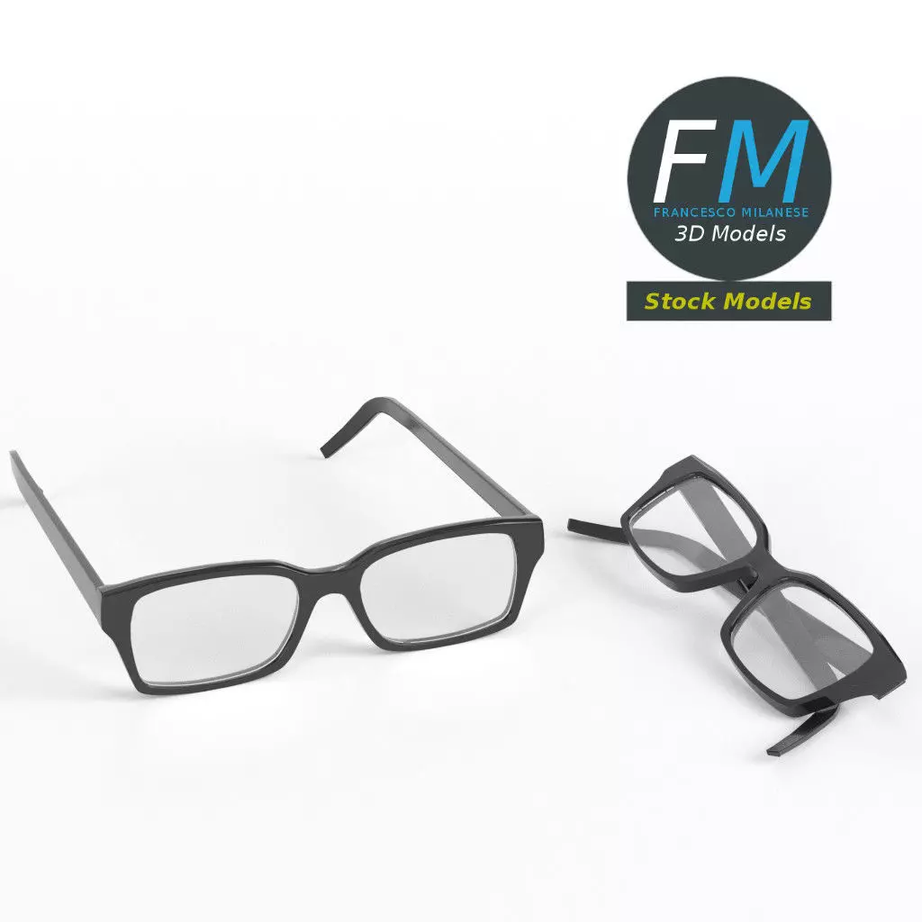 Glasses 3D model_0