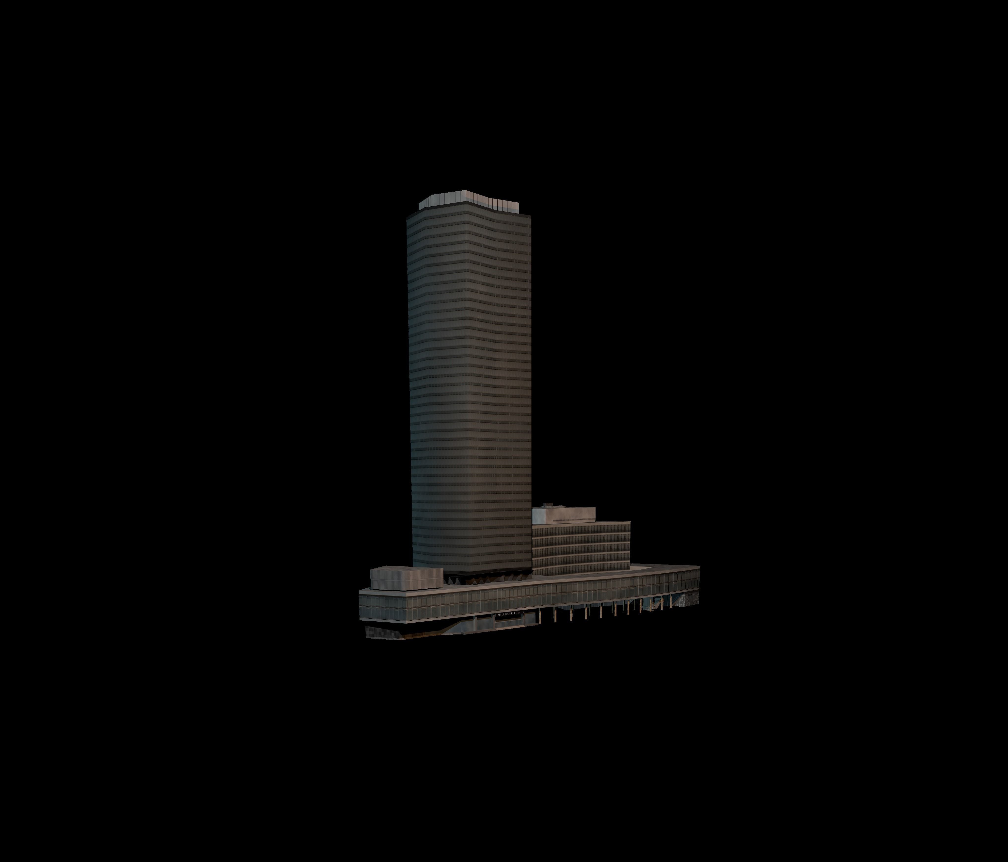 Millbank tower Low-poly 3D model_11