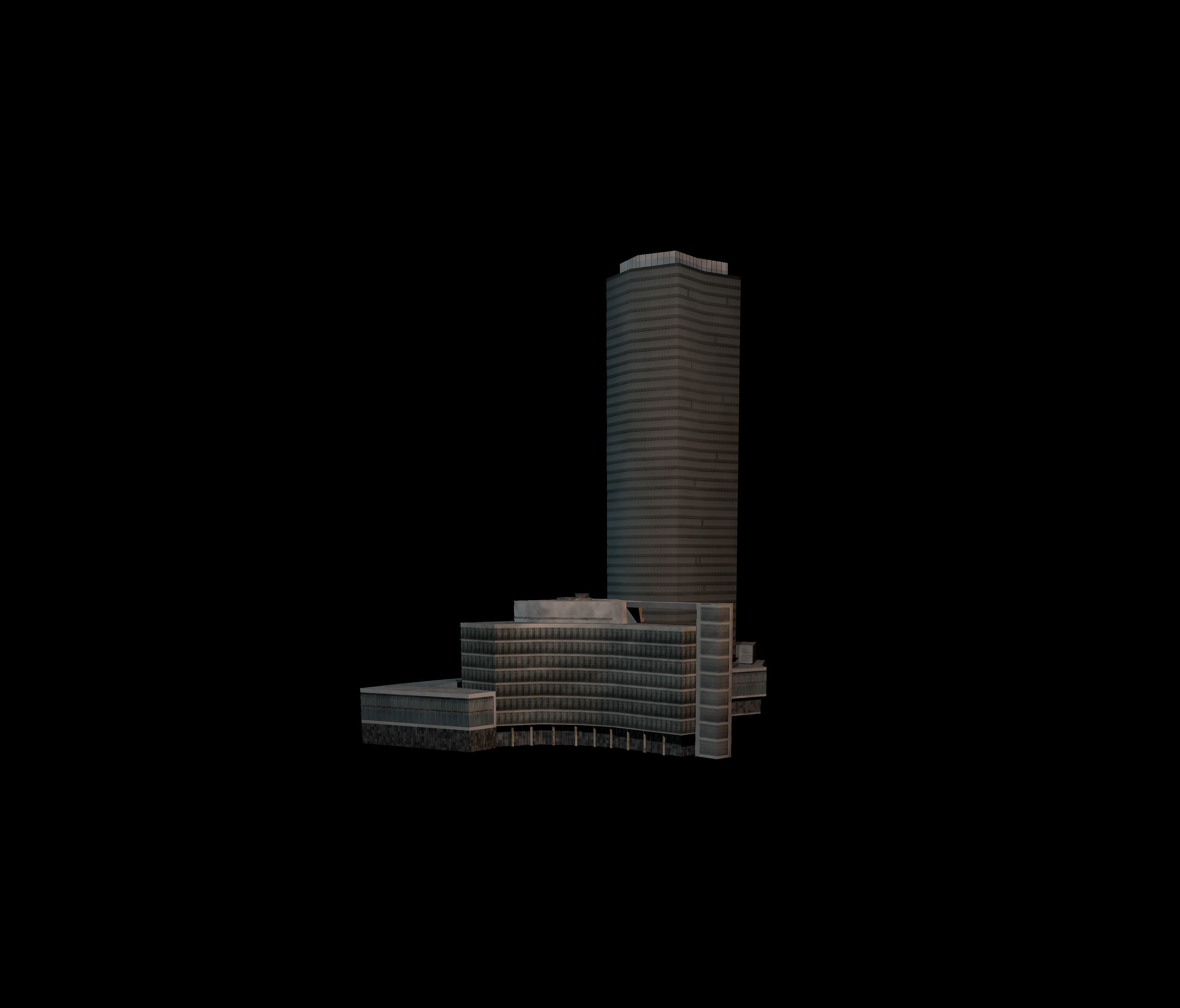 Millbank tower Low-poly 3D model_7