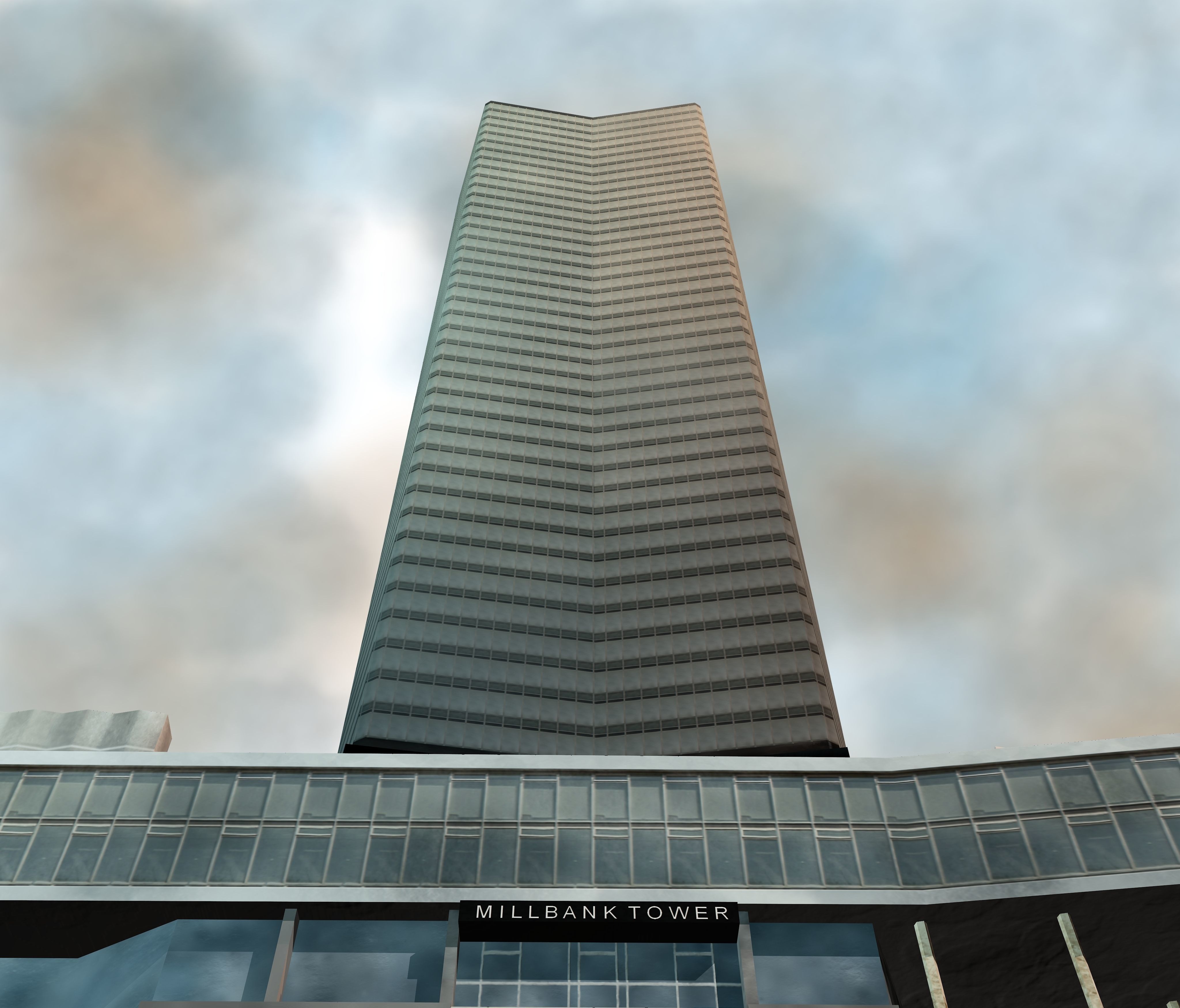Millbank tower Low-poly 3D model_2