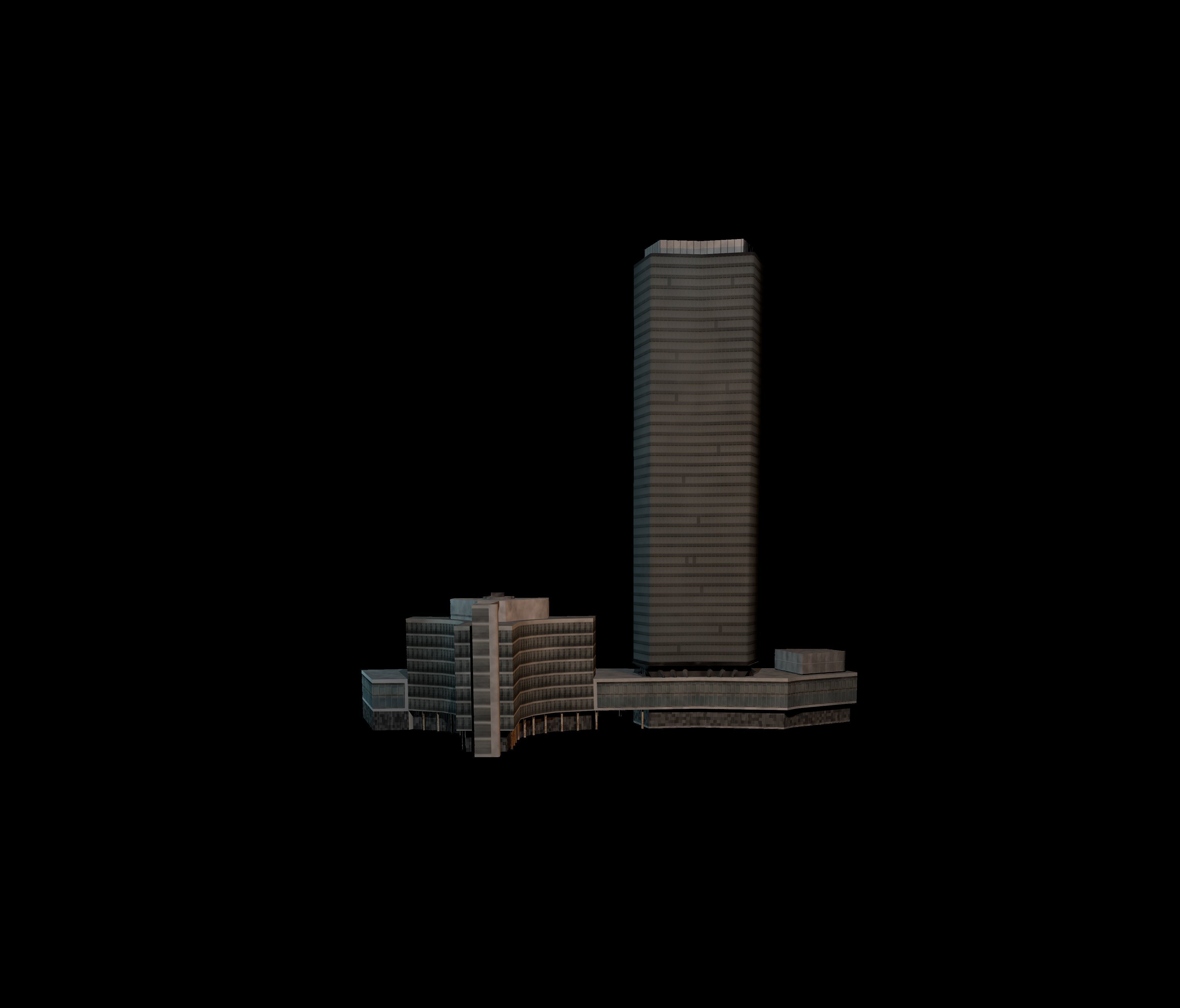 Millbank tower Low-poly 3D model_8