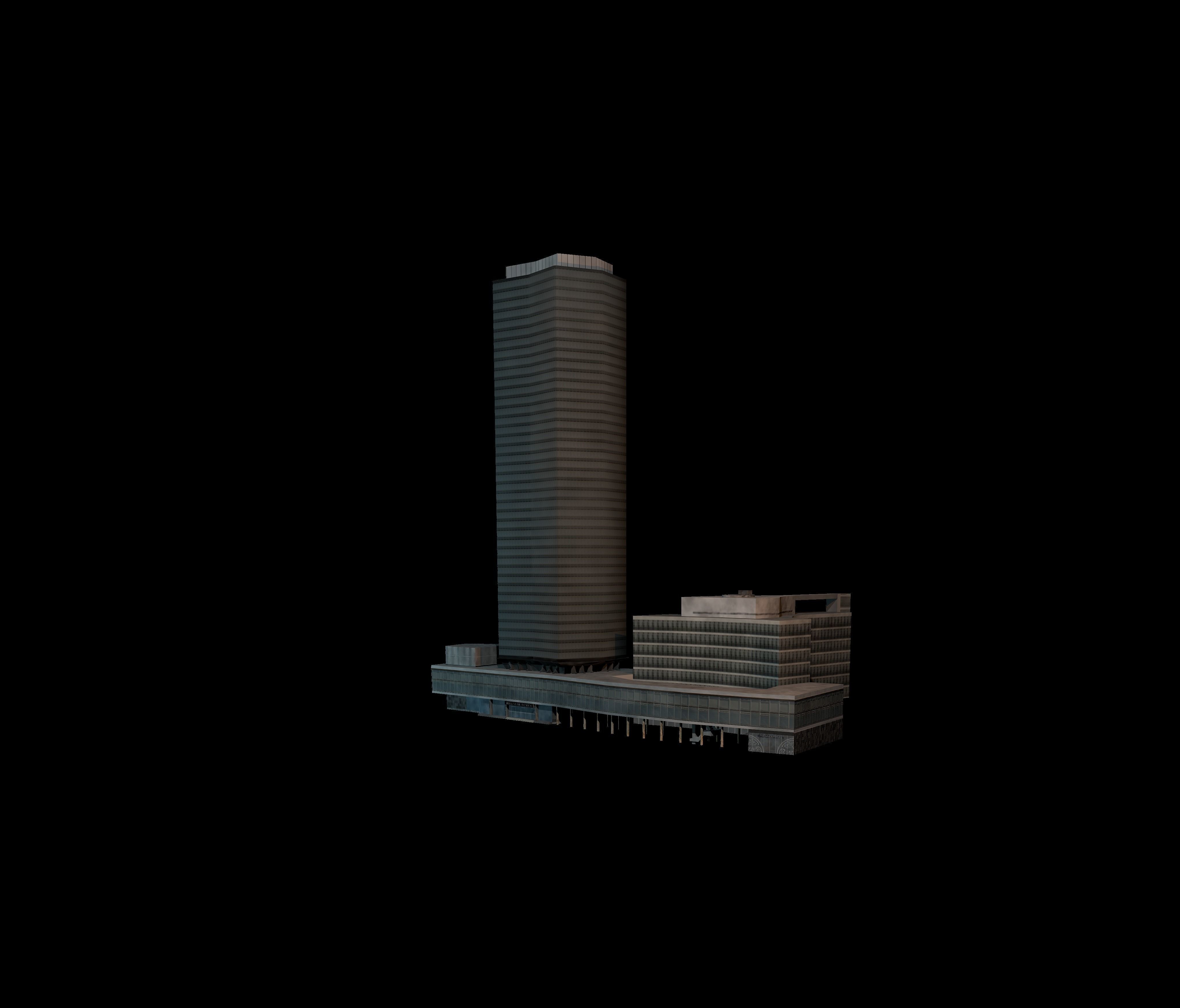 Millbank tower Low-poly 3D model_5