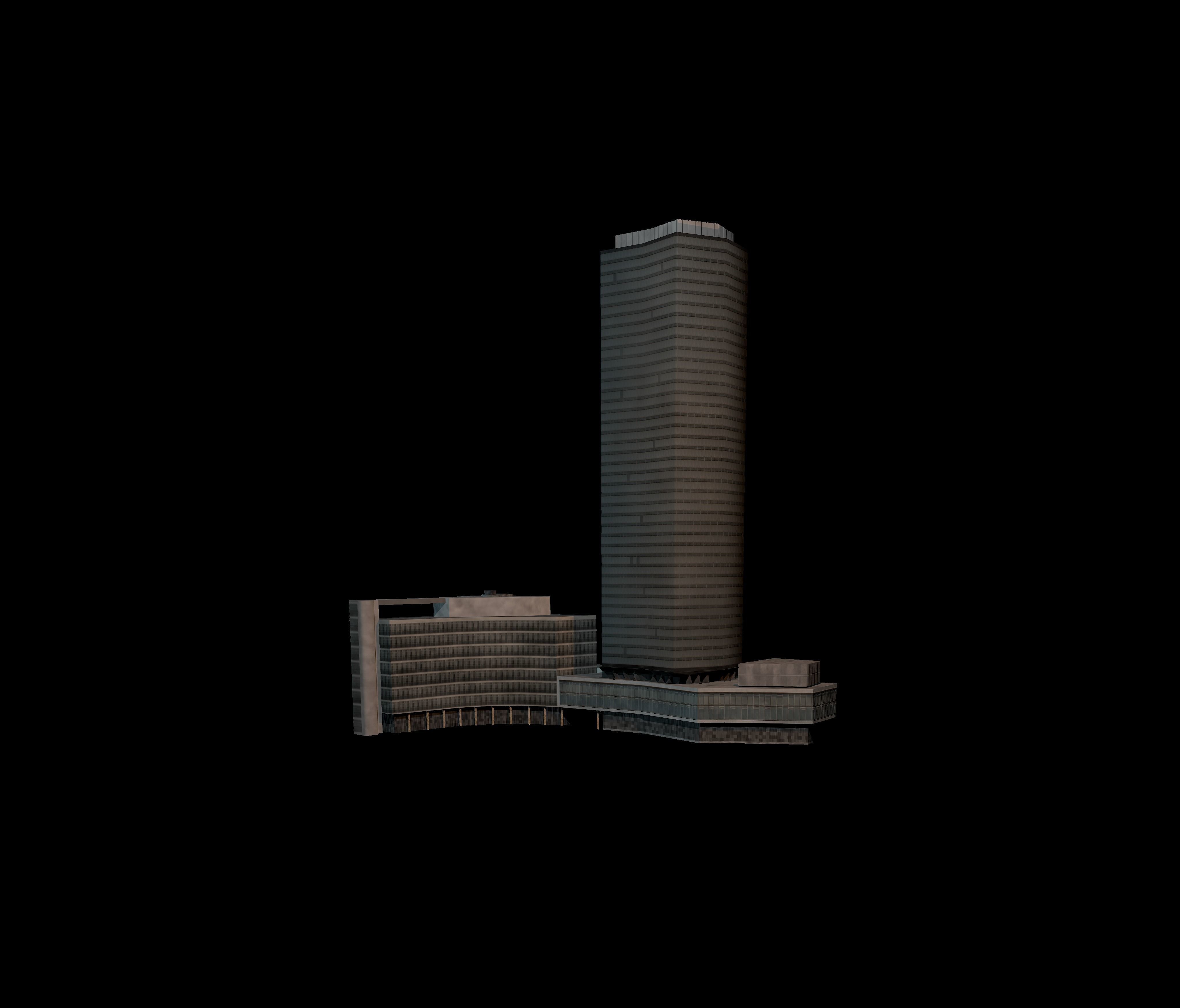Millbank tower Low-poly 3D model_9