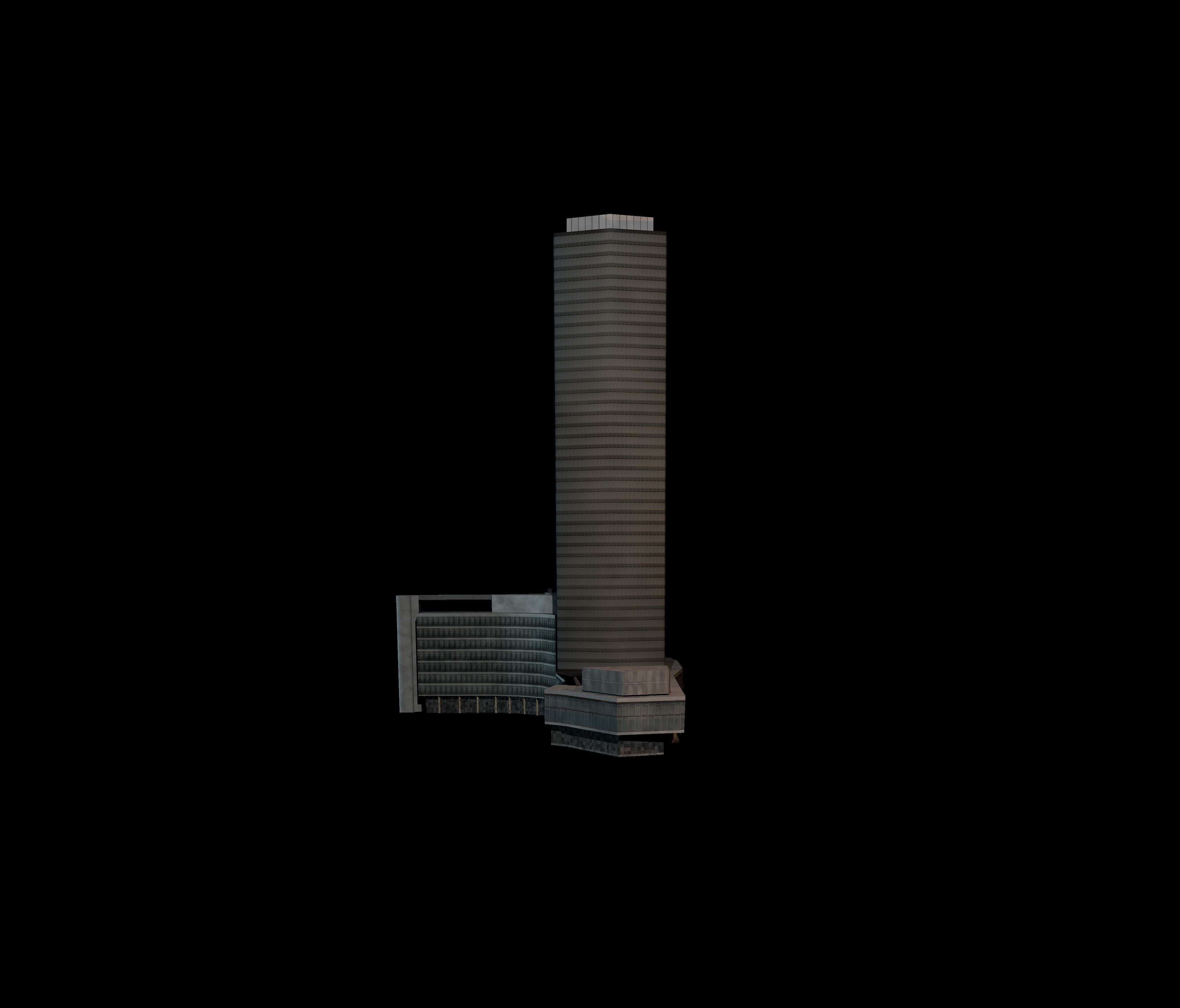 Millbank tower Low-poly 3D model_10