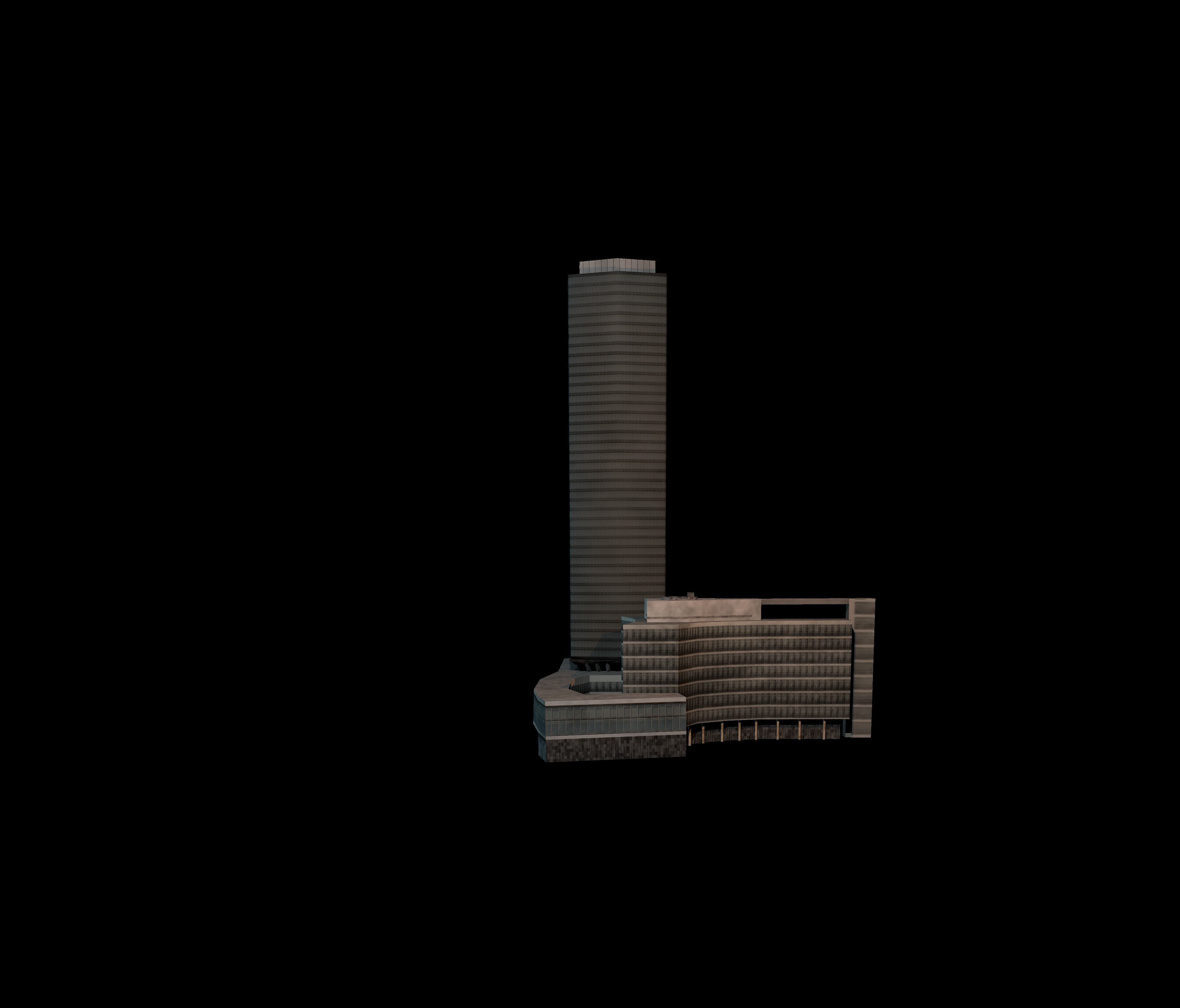 Millbank tower Low-poly 3D model_6