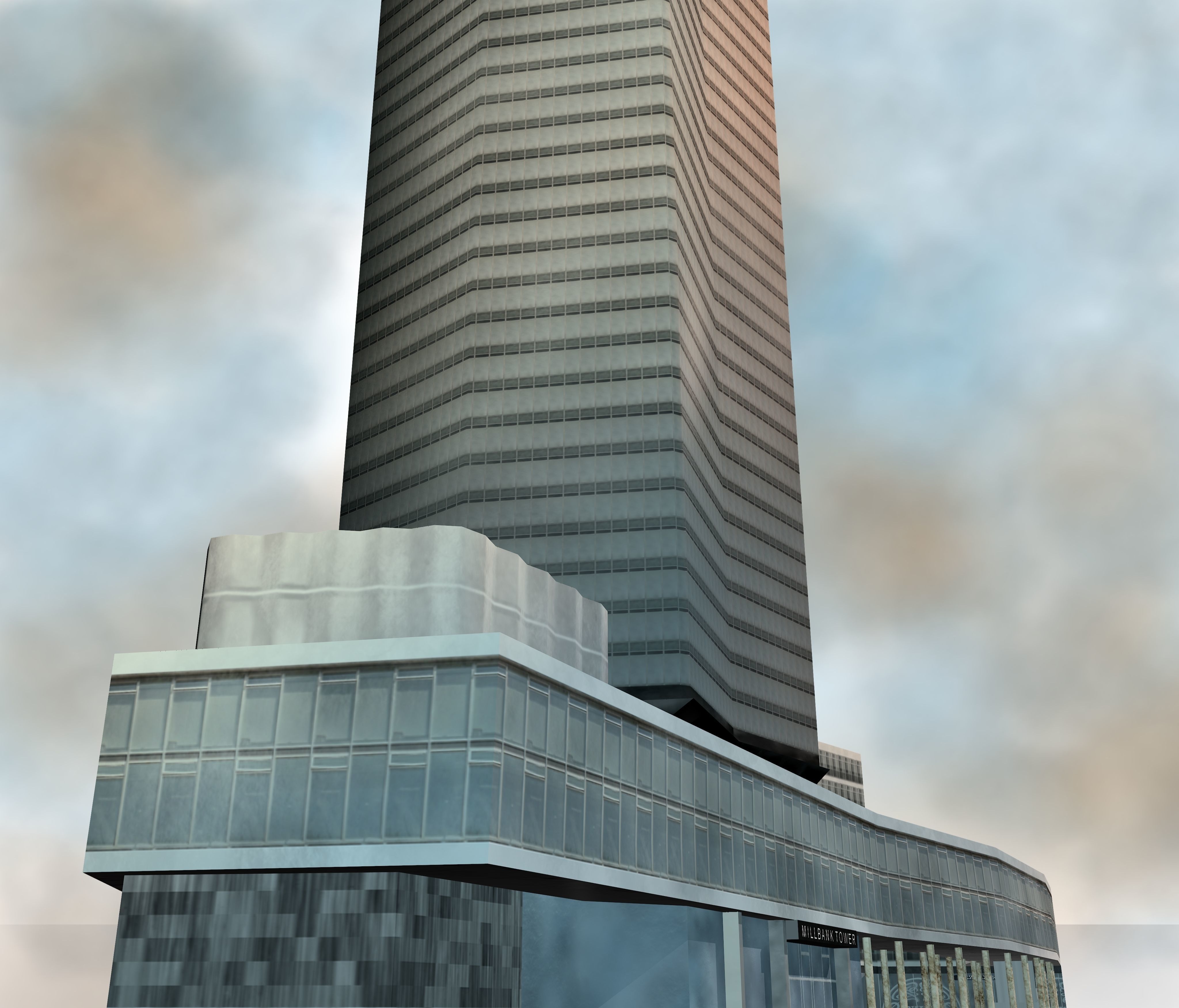Millbank tower Low-poly 3D model_1