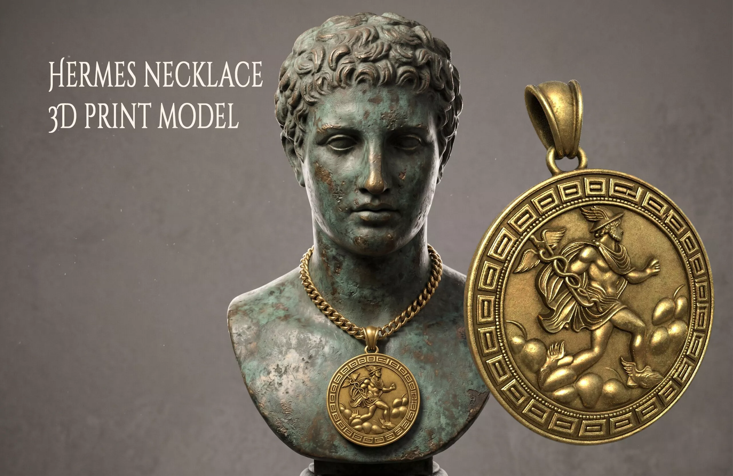 Hermes necklace 3D print model 3D print model