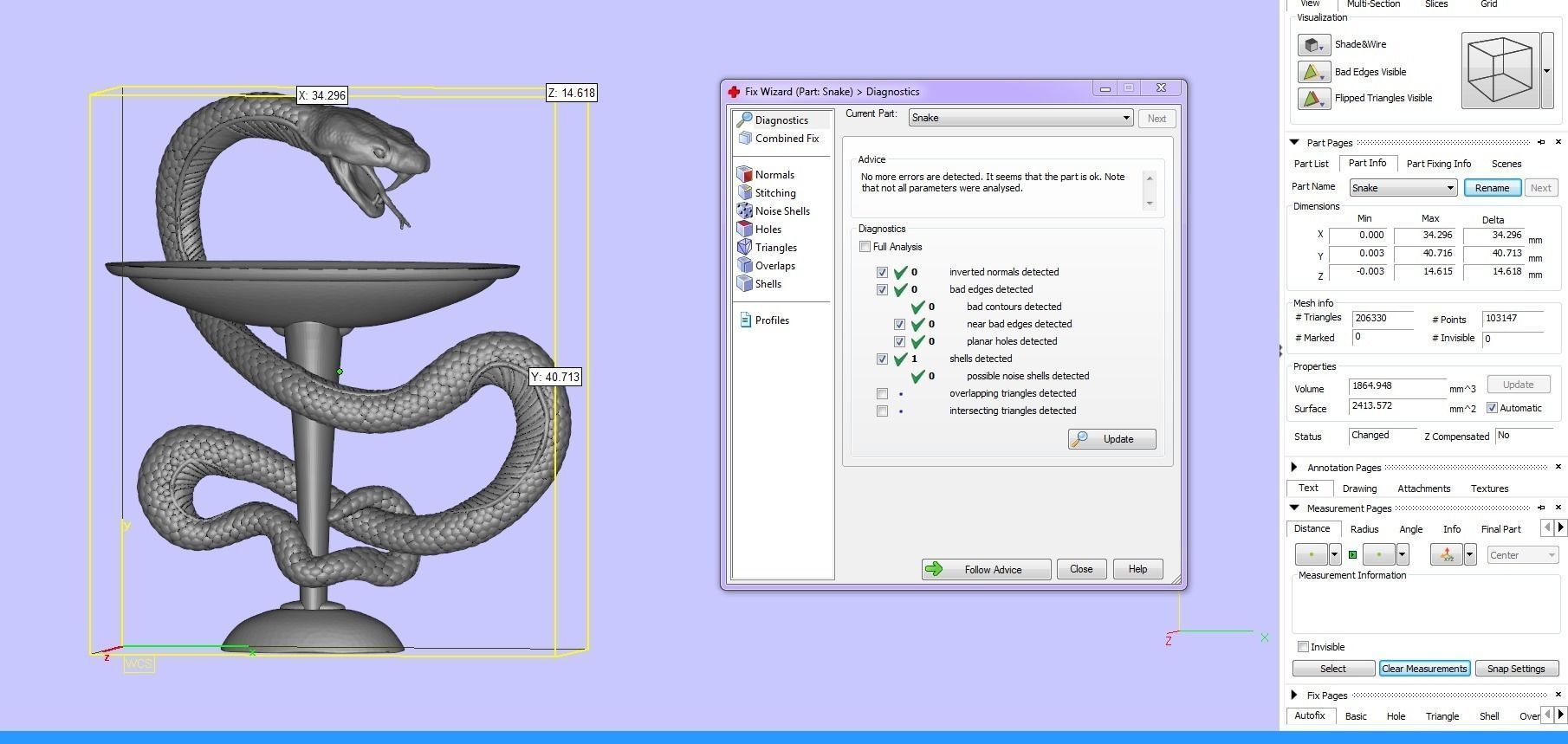 Bowl with a snake 3D print model_5