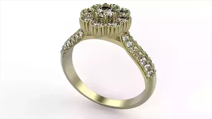 Flower Engagement Ring