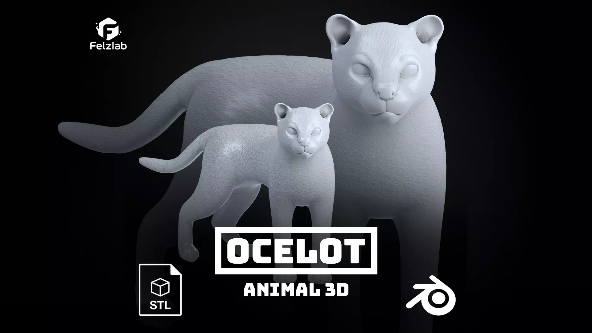 Ocelot - 3D Printable Animal Jaguatirica 3D print model