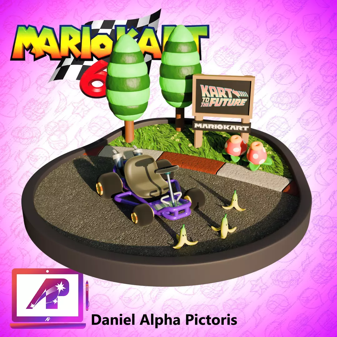 Kart of the future Mario Kart 64 raceway 3D print model
